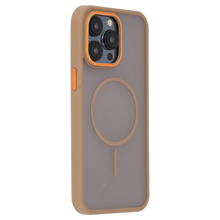 För iPhone 14 Pro Max Magnetic Case Skin Touch TPU + PC-telefon bakstycke