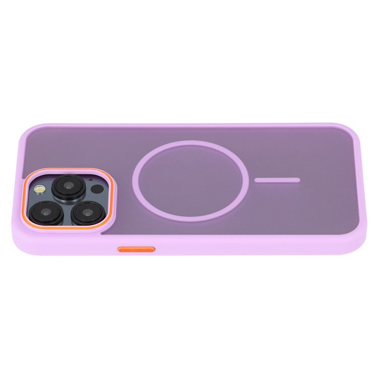 För iPhone 14 Pro Max Magnetic Case Skin Touch TPU + PC-telefon bakstycke