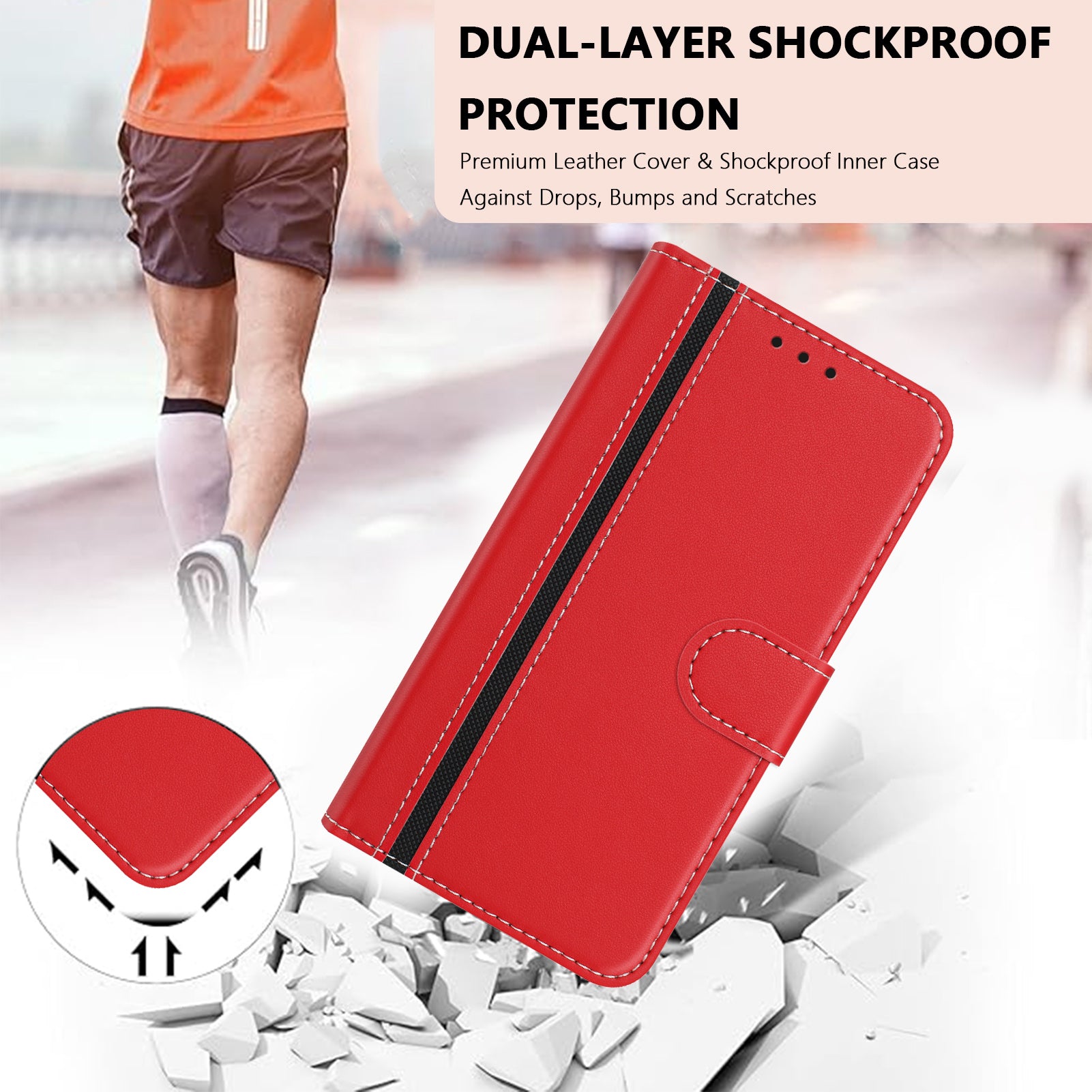 For Samsung Galaxy S23+ Phone Cases Wallet Stand Color Splicing Leather Cover with Magnetic Clasp
