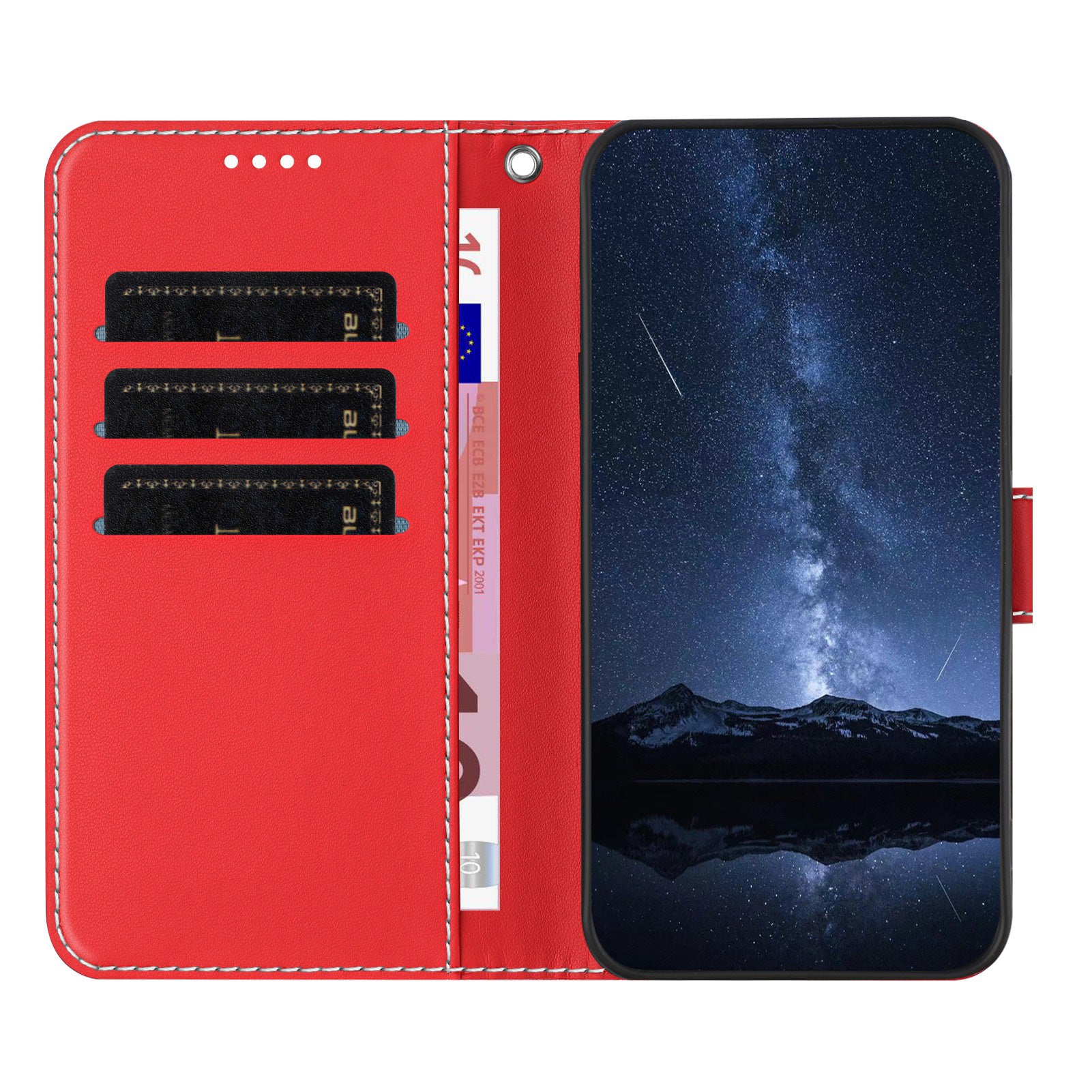 For Samsung Galaxy S23+ Phone Cases Wallet Stand Color Splicing Leather Cover with Magnetic Clasp
