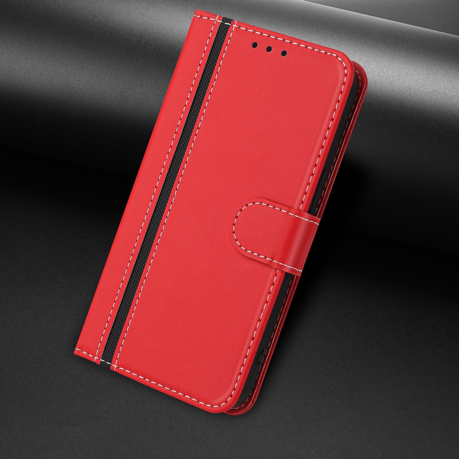 For Samsung Galaxy S23+ Phone Cases Wallet Stand Color Splicing Leather Cover with Magnetic Clasp