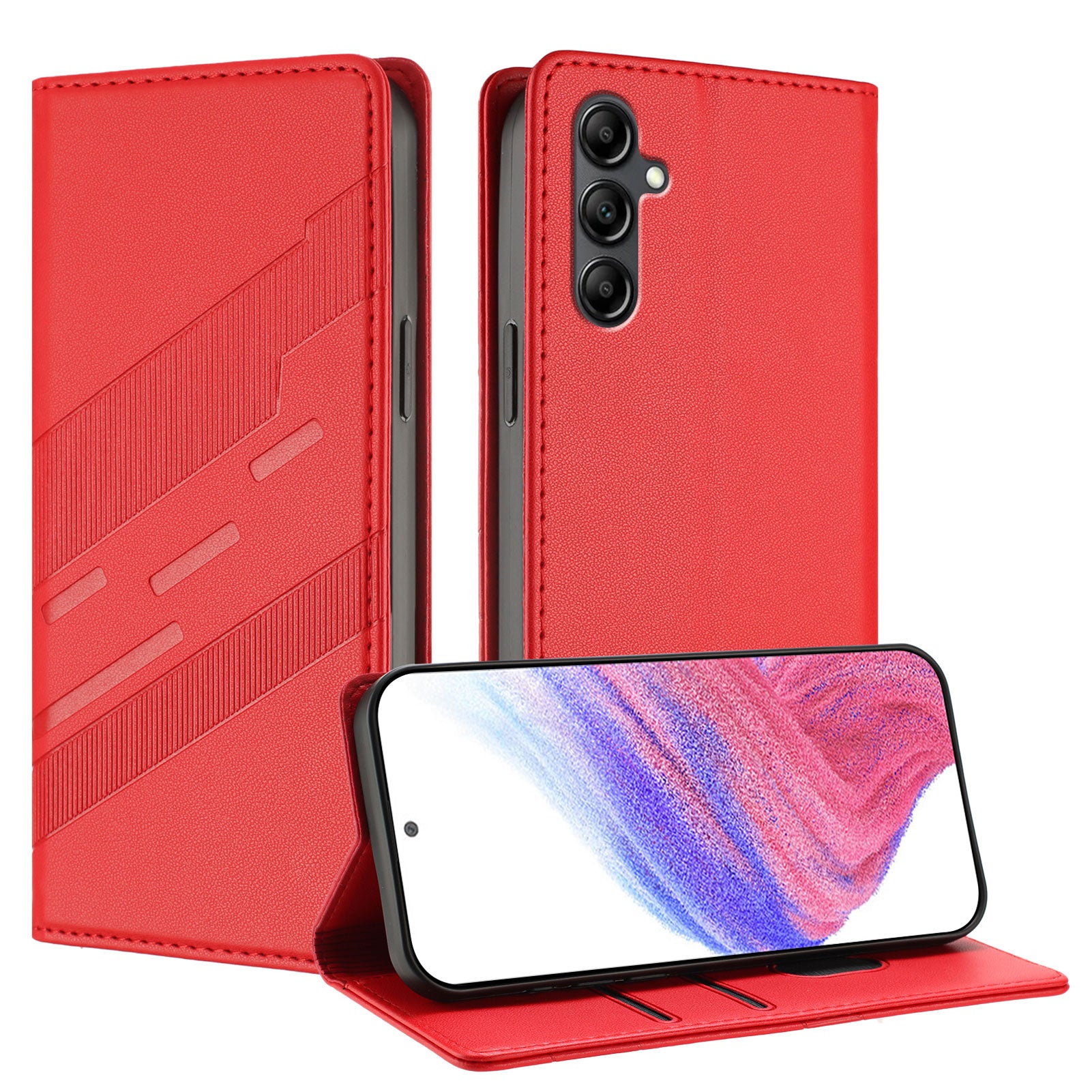 For Samsung Galaxy A15 4G / Galaxy A15 5G Phone Cases Punk Style Imprinted Wallet Stand Leather Cover