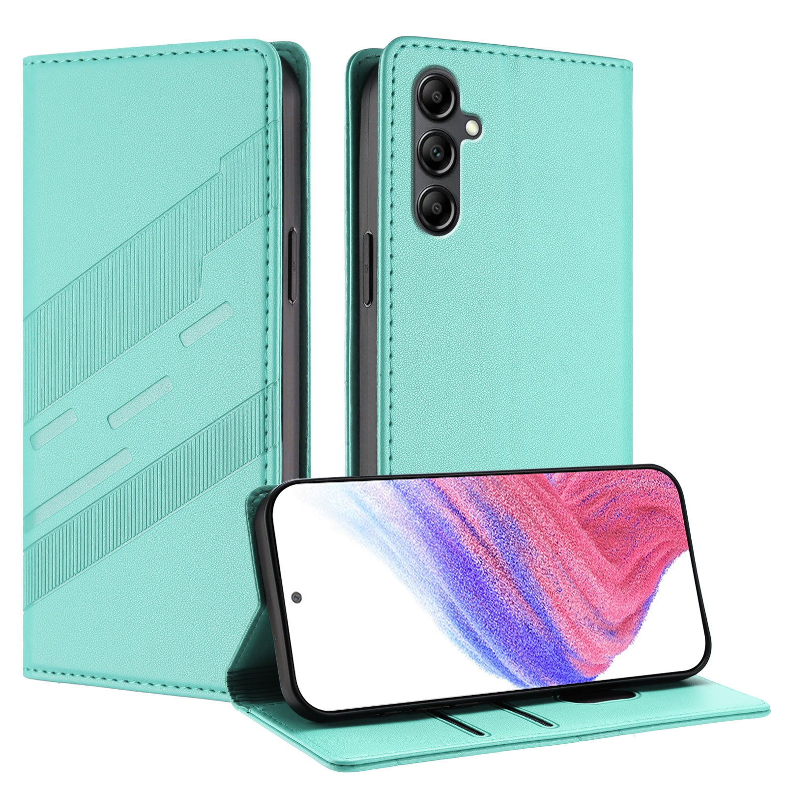 For Samsung Galaxy A15 4G / Galaxy A15 5G Phone Cases Punk Style Imprinted Wallet Stand Leather Cover
