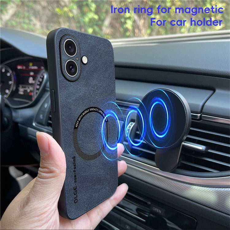 WANLONFENG YBP-serien för iPhone 16 magnetfodral med härdat glasfilm PU-läder + TPU-telefonfodral