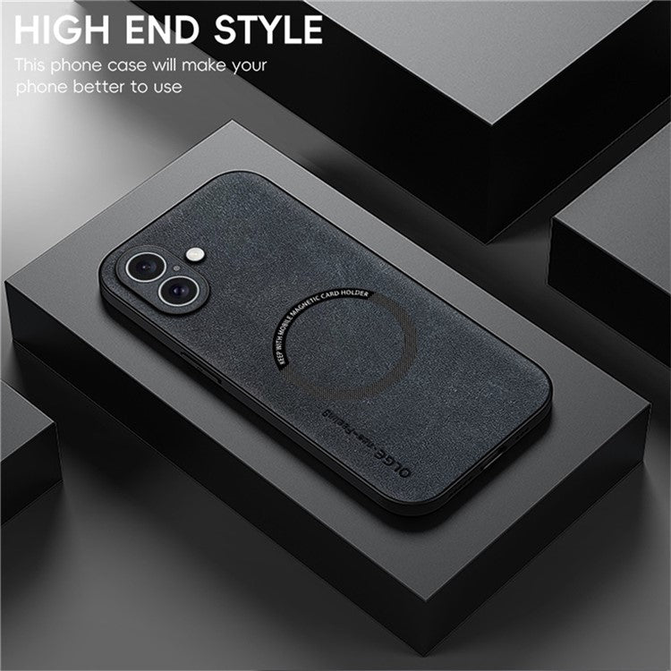 WANLONFENG YBP-serien för iPhone 16 magnetfodral med härdat glasfilm PU-läder + TPU-telefonfodral