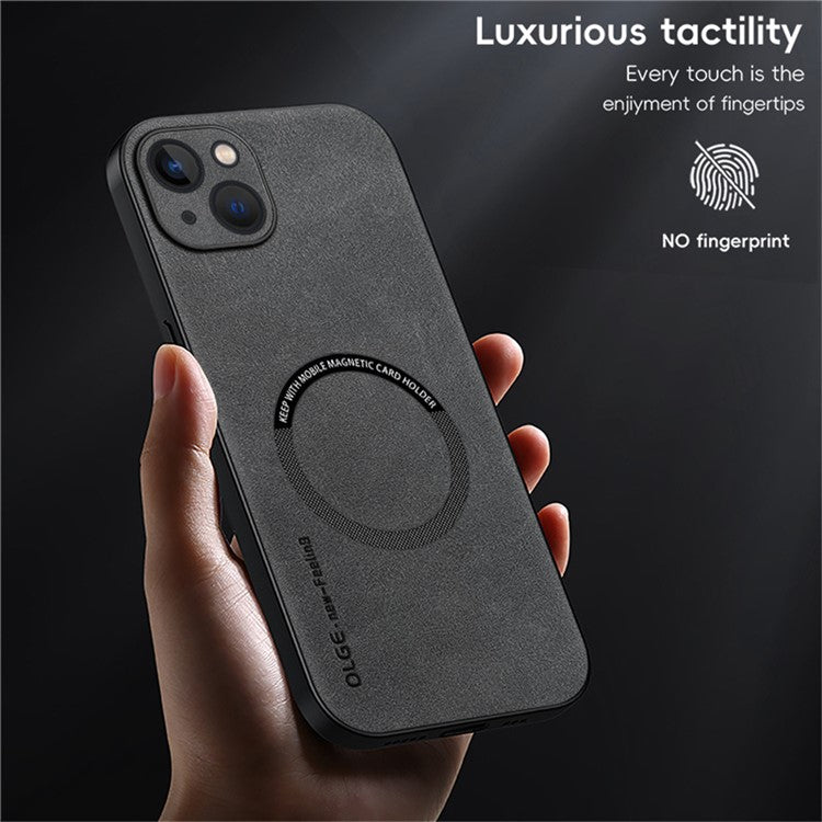 WANLONFENG YBP-serien för iPhone 15 magnetfodral med härdat glasfilm PU-läder + TPU-telefonfodral