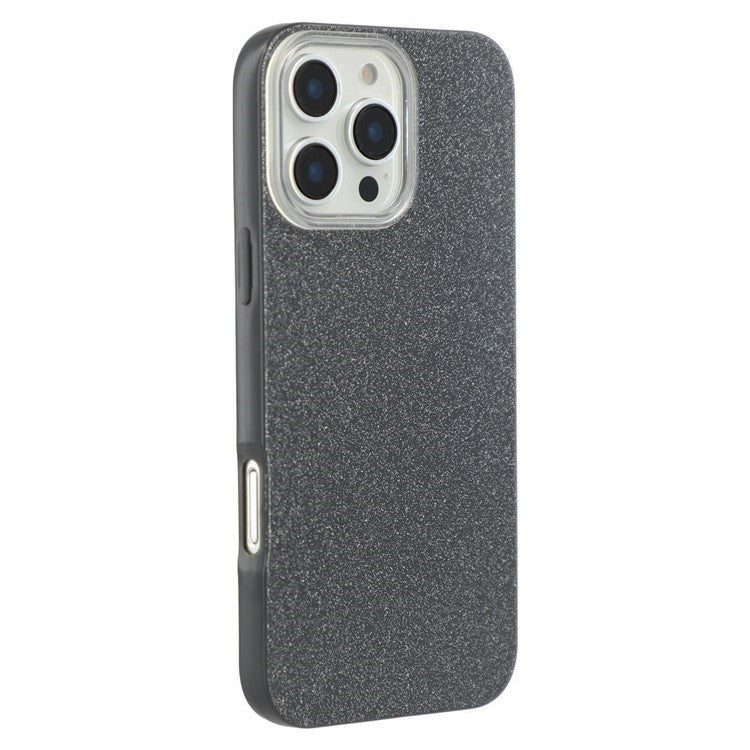 WANLONFENG XL2-serien för iPhone 16 Pro Max-fodral IMD Glitter TPU-telefonskal med härdat glasfilm