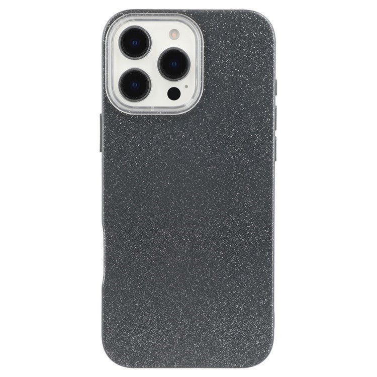 WANLONFENG XL2-serien för iPhone 16 Pro Max-fodral IMD Glitter TPU-telefonskal med härdat glasfilm