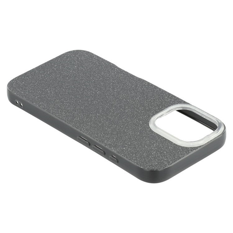 WANLONFENG XL2-serien för iPhone 16 Pro Max-fodral IMD Glitter TPU-telefonskal med härdat glasfilm
