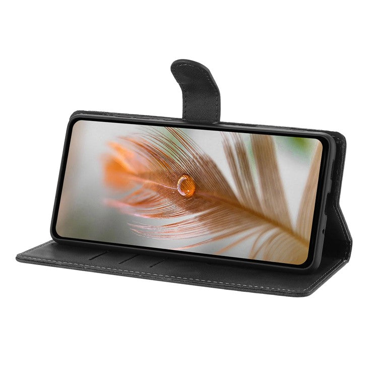 För iPhone 16 fodral med tryckt fjäder PU läder plånbok telefonfodral med handledsrem