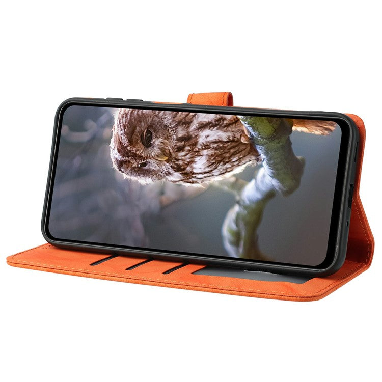För iPhone 16 Plus Fodral Owl Imprinted PU Läder Plånbok Telefonskydd med handled