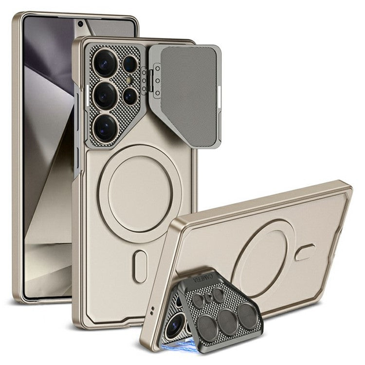 GKK för Samsung Galaxy S24 Ultra-fodral kompatibelt med MagSafe Slim PC-telefonskal med metalllinsskydd