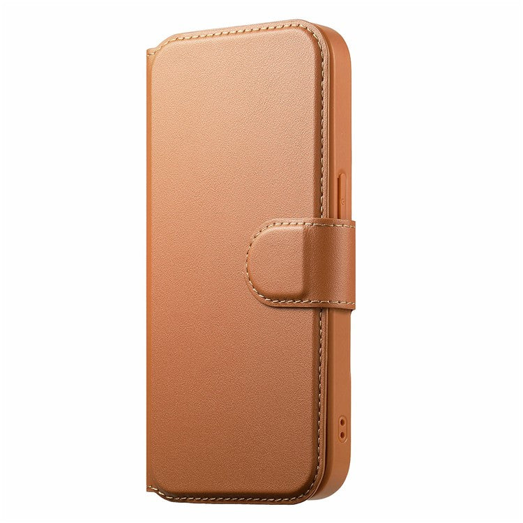CASENEO For iPhone 14 Magnetic Case RFID Blocking Wallet Detachable Leather Phone Cover with Wristband