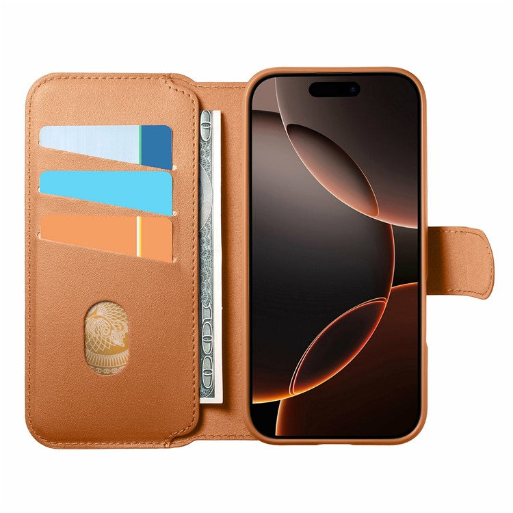 CASENEO For iPhone 14 Magnetic Case RFID Blocking Wallet Detachable Leather Phone Cover with Wristband
