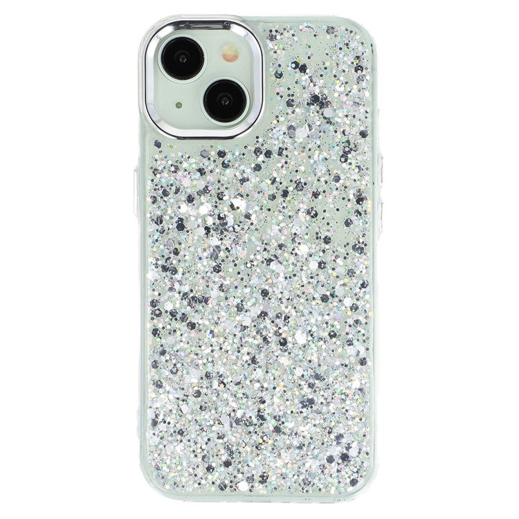 För iPhone 14-fodral Epoxidesign Elektroplätering Mjuk TPU-telefon