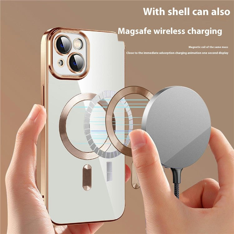 För iPhone 15 Fodral Kompatibel med MagSafe TPU + PC