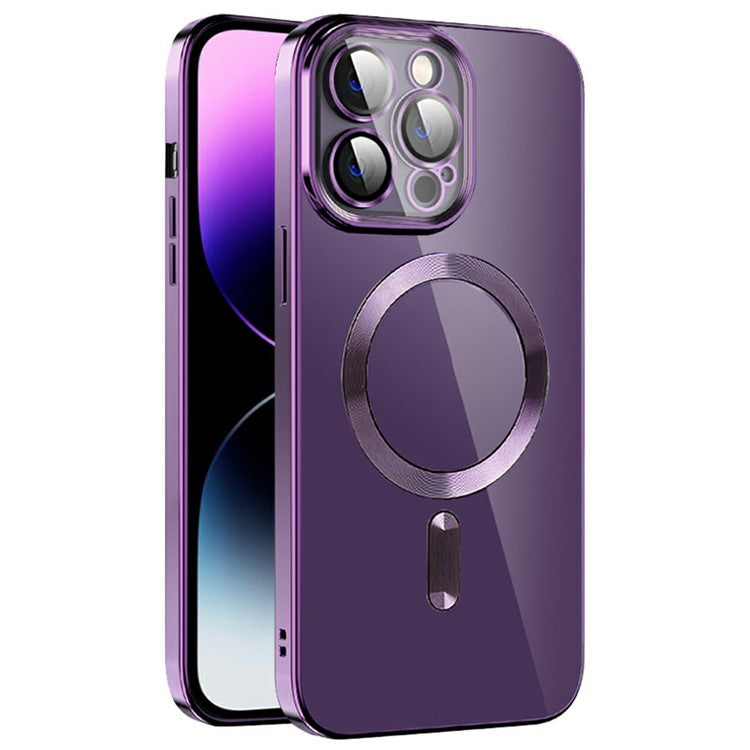 För iPhone 15 Pro Fodral Kompatibel med MagSafe TPU + PC Clear Back Cover