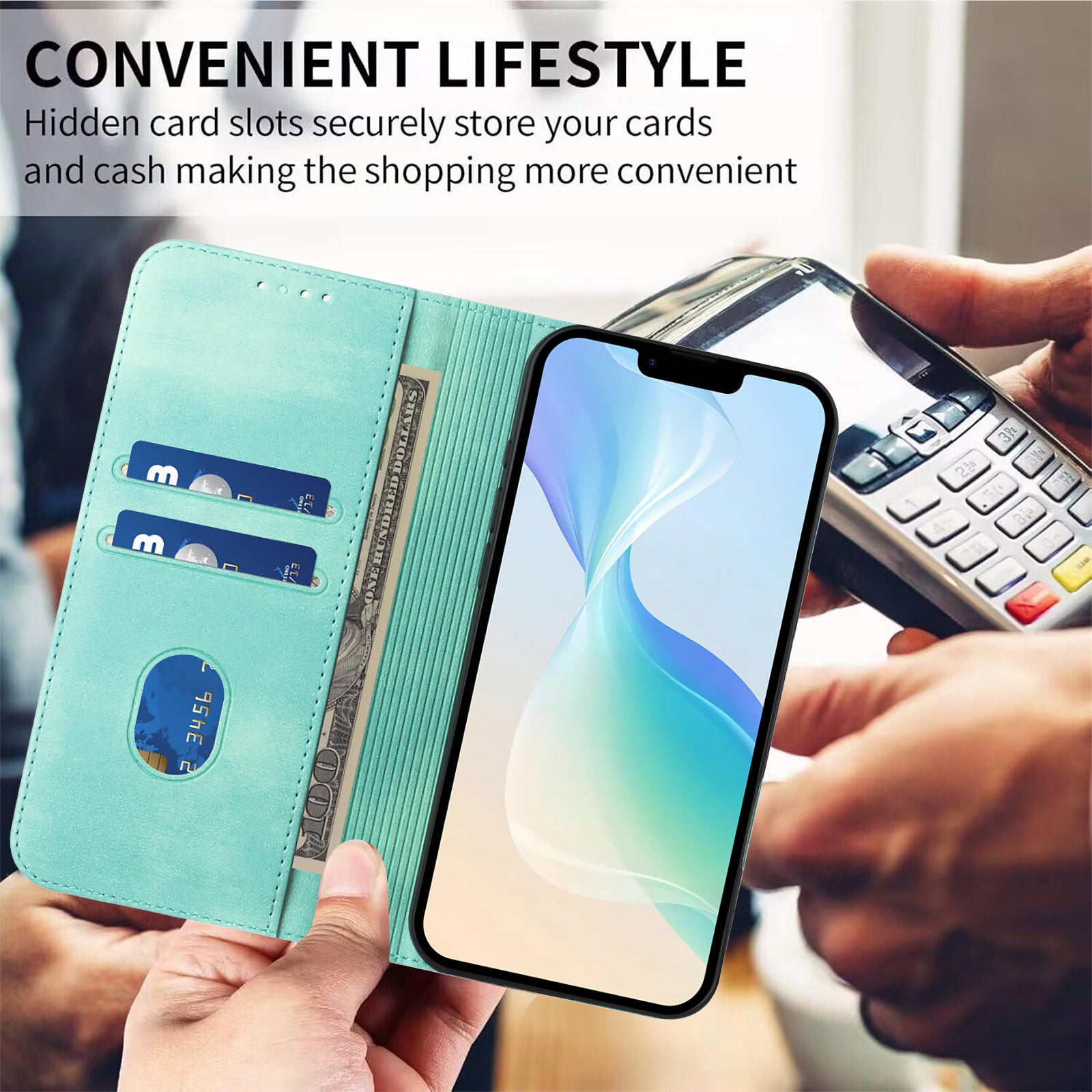 For Samsung Galaxy S23 Wallet Cases Retro Texture RFID Blocking Leather Phone Cover