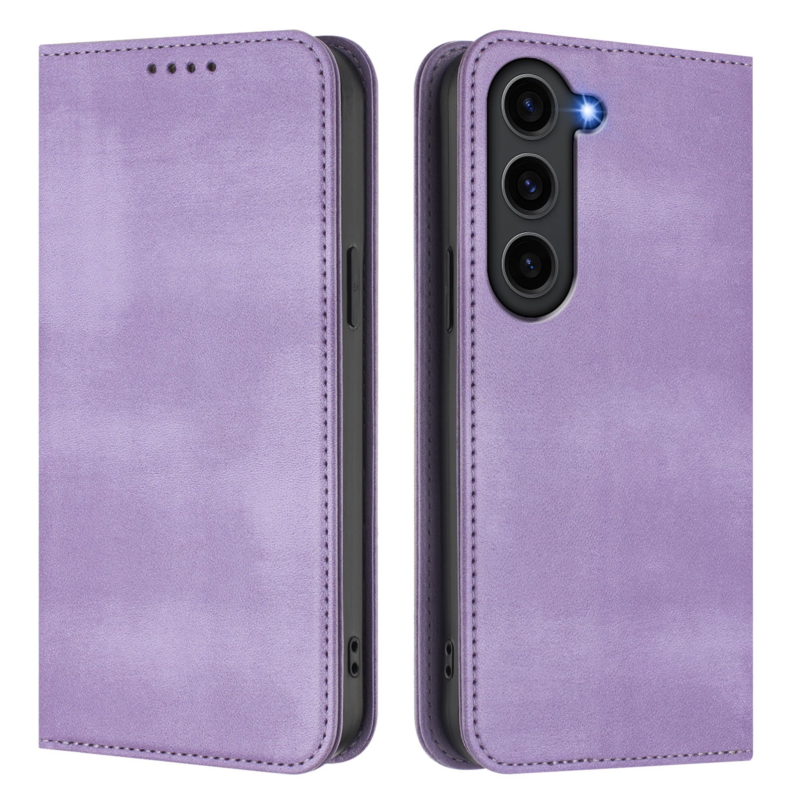For Samsung Galaxy S23 Wallet Cases Retro Texture RFID Blocking Leather Phone Cover