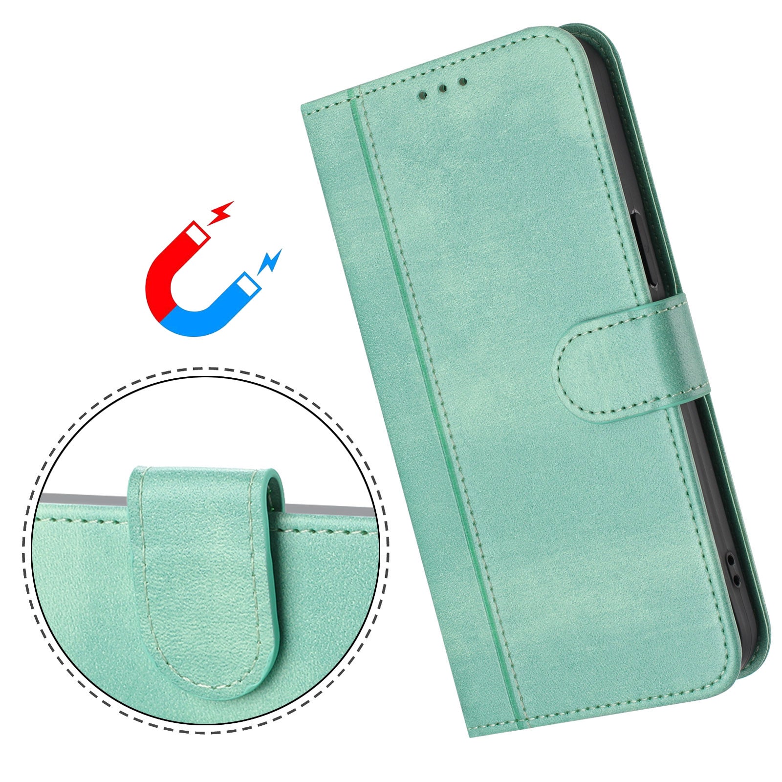 For Samsung Galaxy S23 Cases Wallet Stand Retro Texture Leather Phone Cover with Lanyard