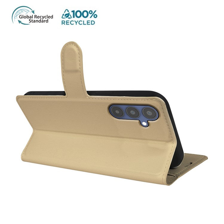 For Samsung Galaxy A25 5G (Global) (161.0mm) Stand Case Biobased Eco-Friendly RPET RPVB Slim Phone Cover with Wallet