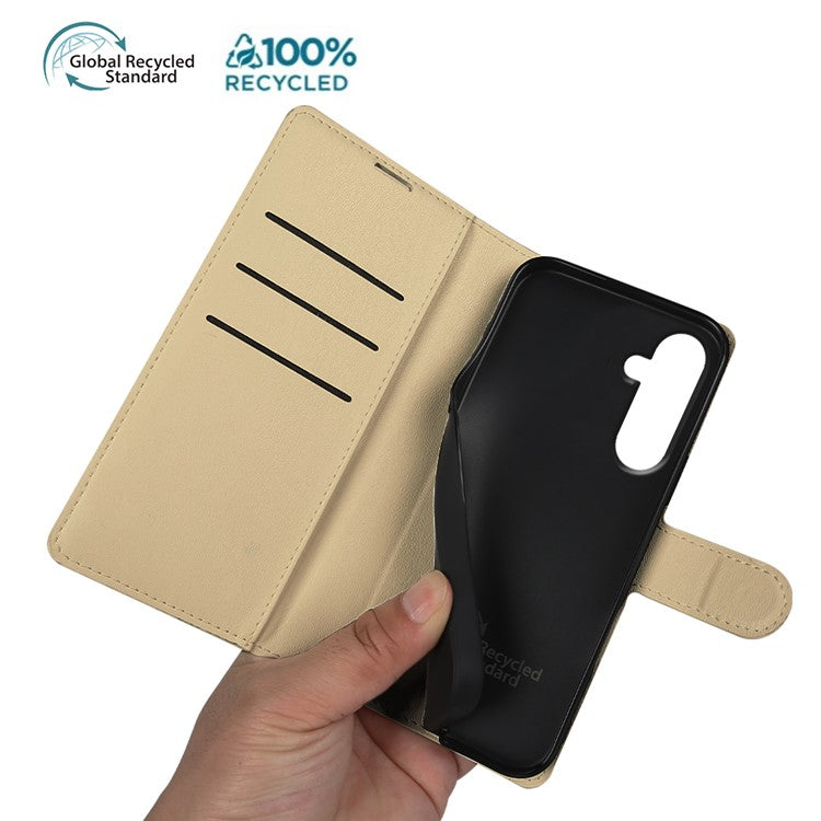 For Samsung Galaxy A25 5G (Global) (161.0mm) Stand Case Biobased Eco-Friendly RPET RPVB Slim Phone Cover with Wallet