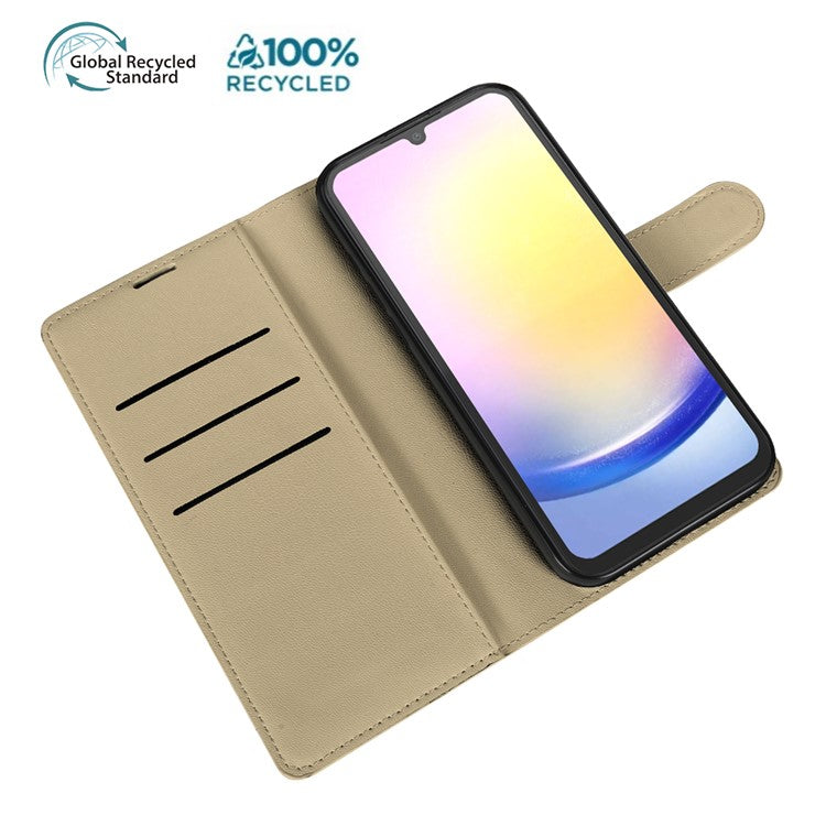 For Samsung Galaxy A25 5G (Global) (161.0mm) Stand Case Biobased Eco-Friendly RPET RPVB Slim Phone Cover with Wallet