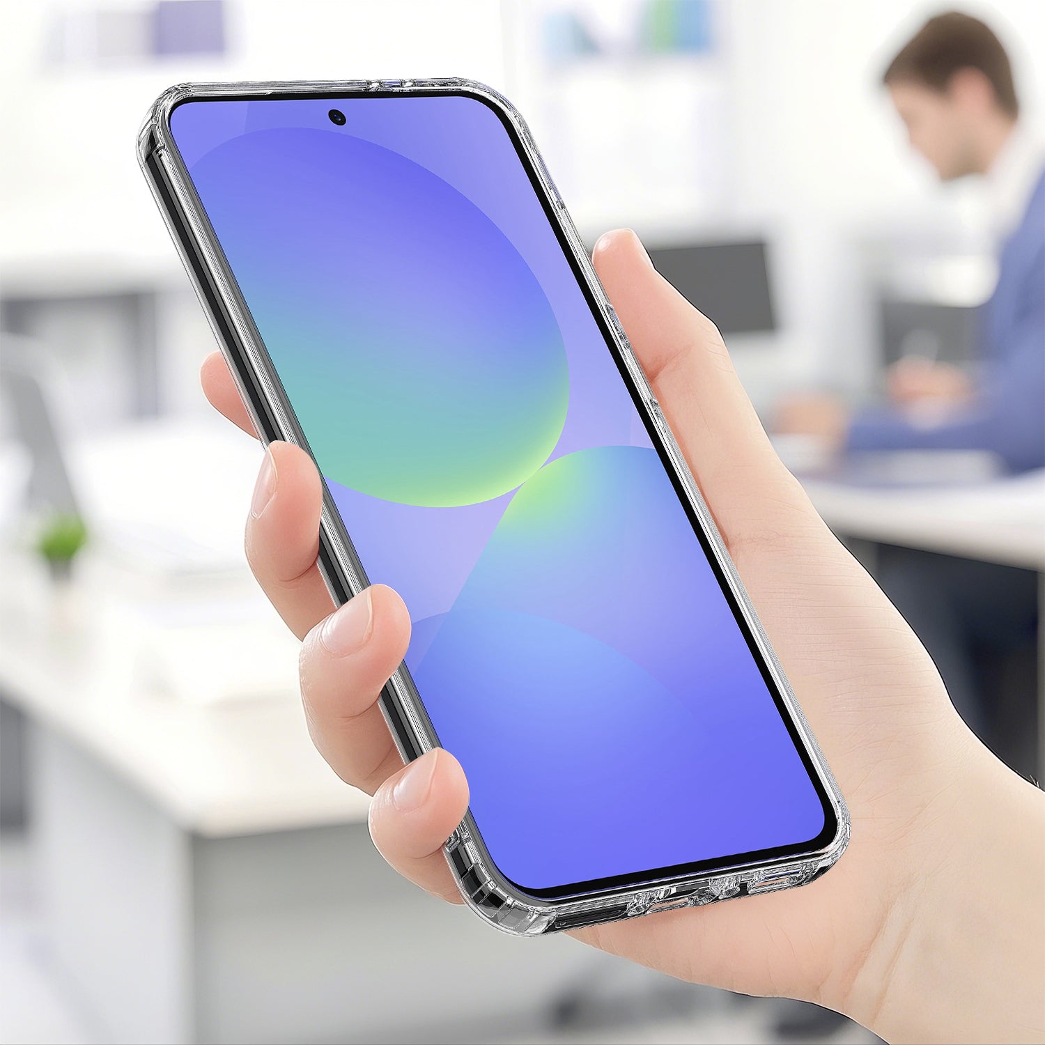 For Samsung Galaxy A55 5G Clear Phone Case Compatible with MagSafe TPU+Acrylic Back Cover