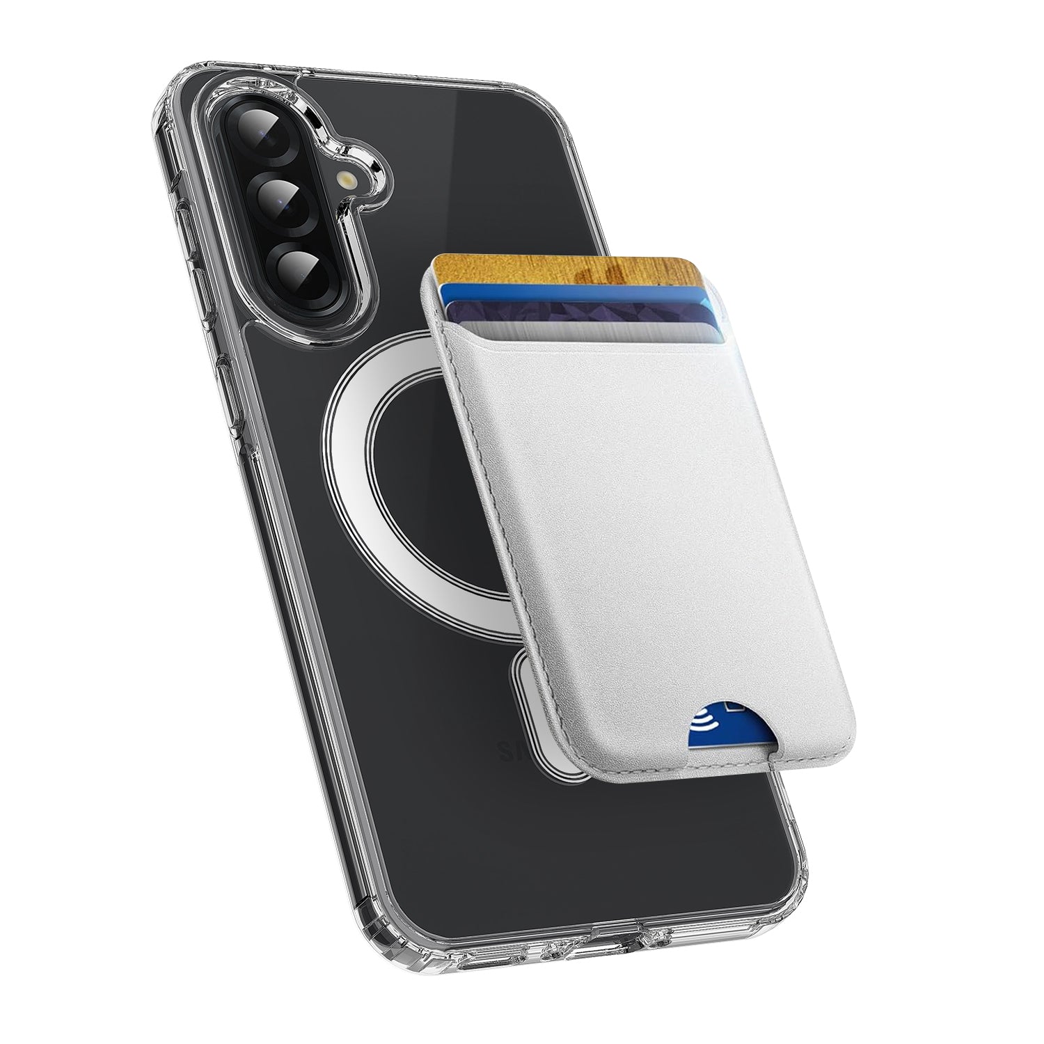 For Samsung Galaxy A55 5G Clear Phone Case Compatible with MagSafe TPU+Acrylic Back Cover