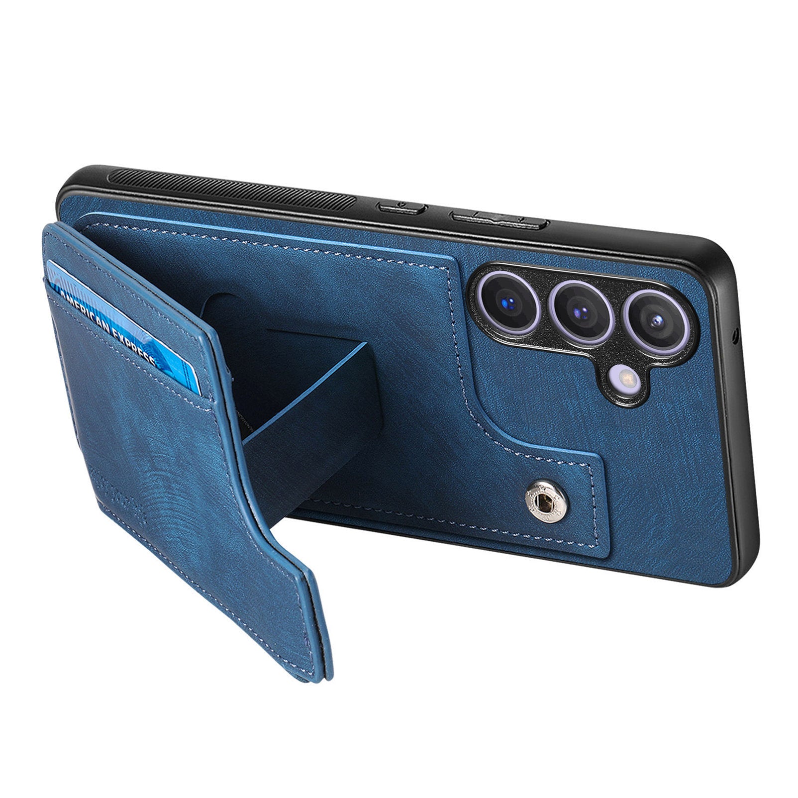 For Samsung Galaxy A05s 4G Case Zipper Card Holder Kickstand Leather + PC + TPU Phone Cover