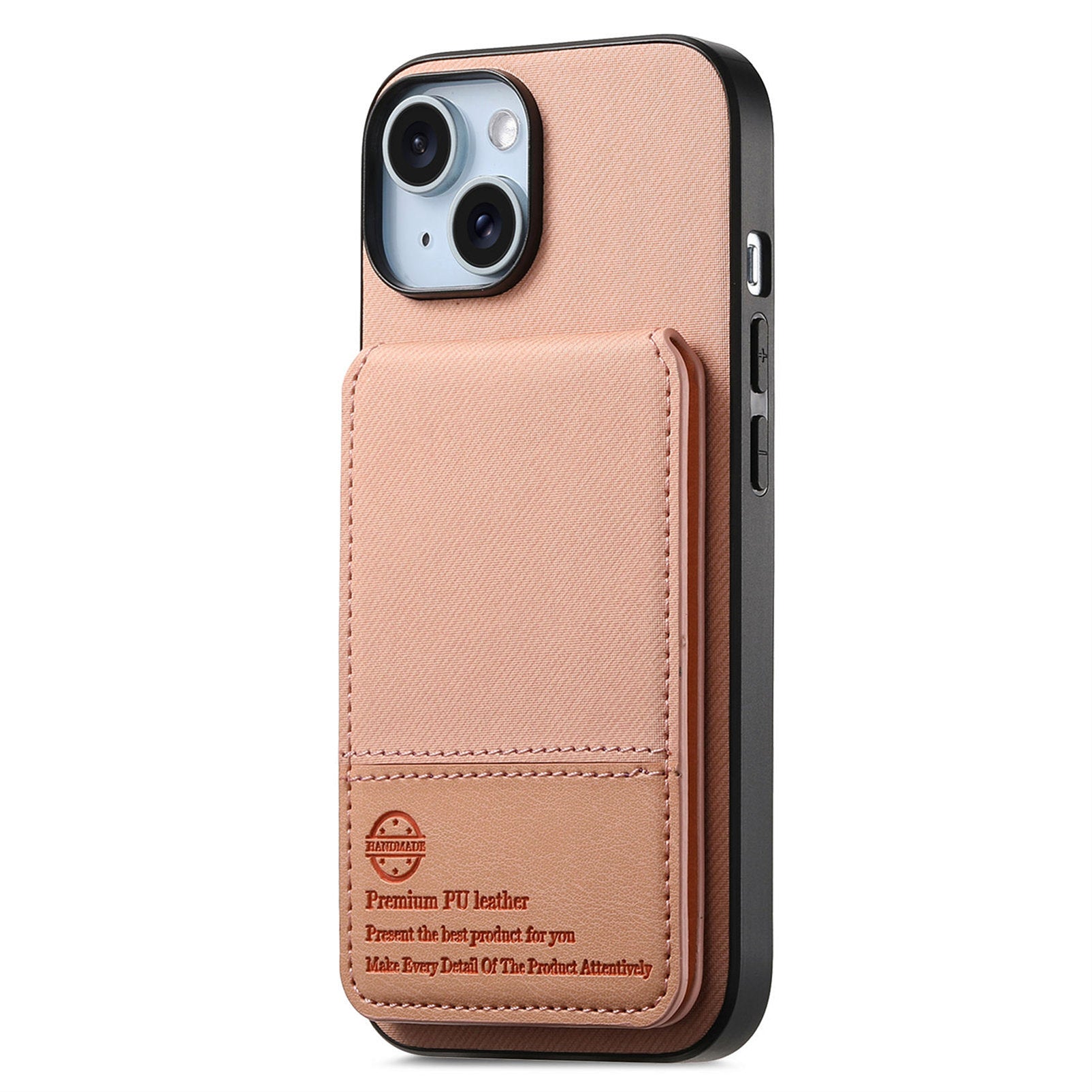 For iPhone 13 6.1 inch Case Cloth Texture Leather + PC + TPU RFID Blocking Phone Cover with Card Holde