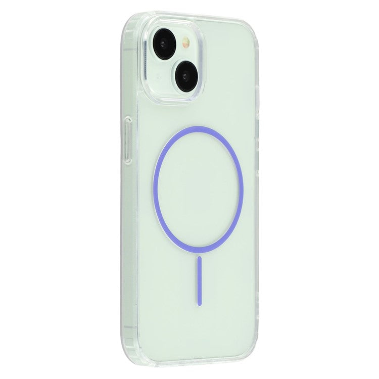 For iPhone 13 Magnetic Case Acrylic TPU Clear Phone Back Cove