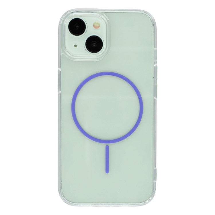 For iPhone 13 Magnetic Case Acrylic TPU Clear Phone Back Cove