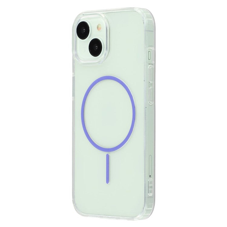 For iPhone 13 Magnetic Case Acrylic TPU Clear Phone Back Cove