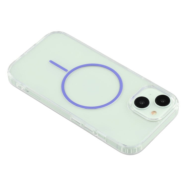 For iPhone 13 Magnetic Case Acrylic TPU Clear Phone Back Cove