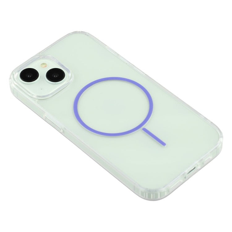 For iPhone 13 Magnetic Case Acrylic TPU Clear Phone Back Cove