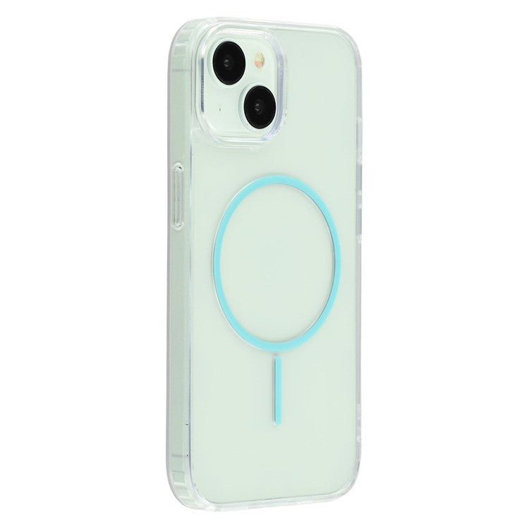 For iPhone 13 Magnetic Case Acrylic TPU Clear Phone Back Cove