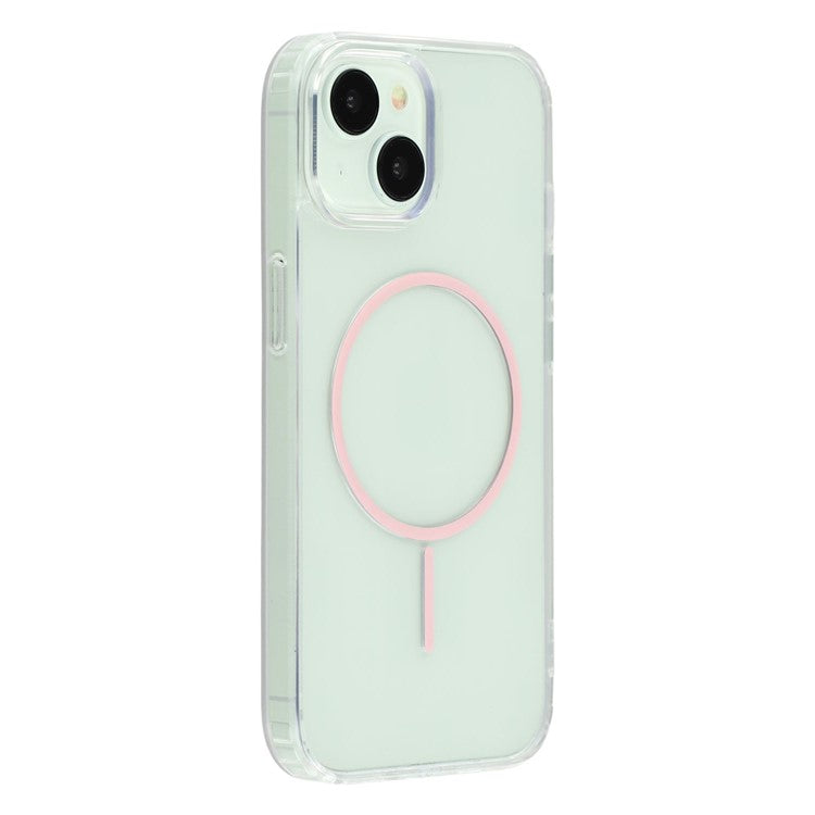 For iPhone 13 Magnetic Case Acrylic TPU Clear Phone Back Cove