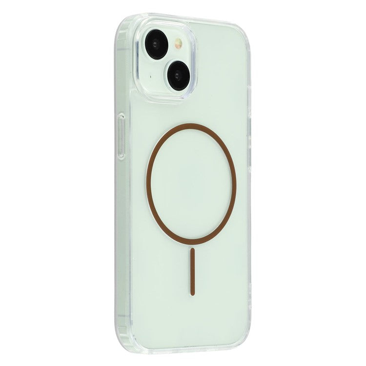 For iPhone 13 Magnetic Case Acrylic TPU Clear Phone Back Cove