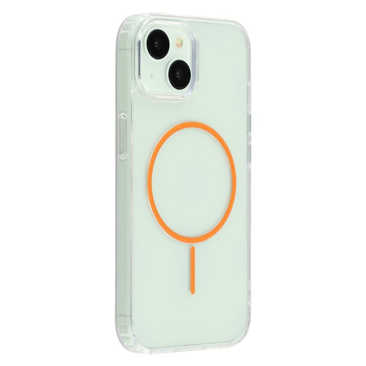 For iPhone 13 Magnetic Case Acrylic TPU Clear Phone Back Cove