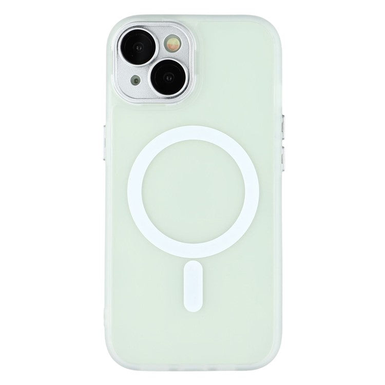 For iPhone 13 Case Compatible with MagSafe PC + TPU Matte Phone Cover with Glass Lens Fil