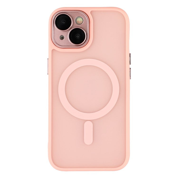 For iPhone 13 Case Compatible with MagSafe PC + TPU Matte Phone Cover with Glass Lens Fil