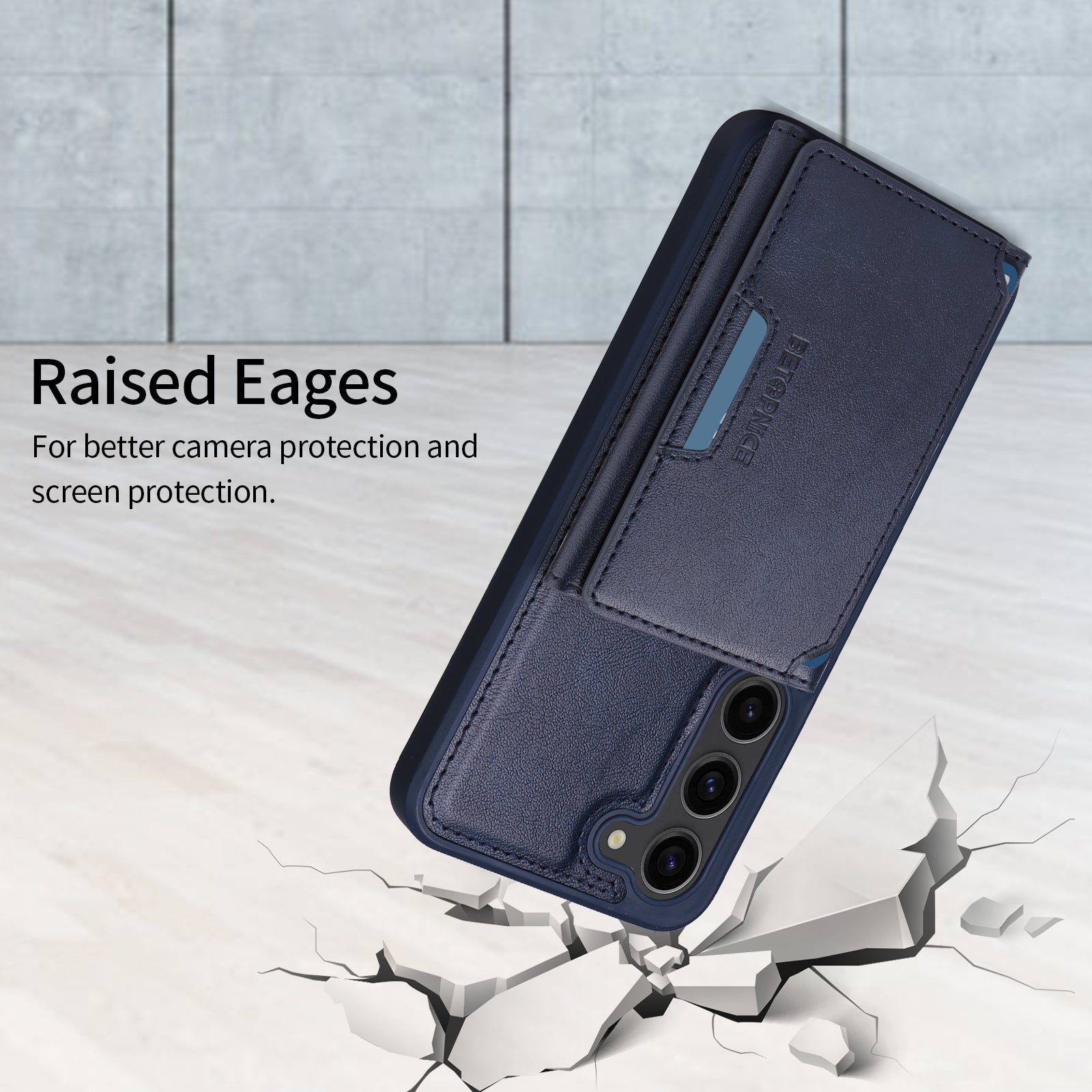 For Samsung Galaxy S23 Magnetic Case BETOPNICE Leather Phone Cover Kickstand with Detachable Card Bag