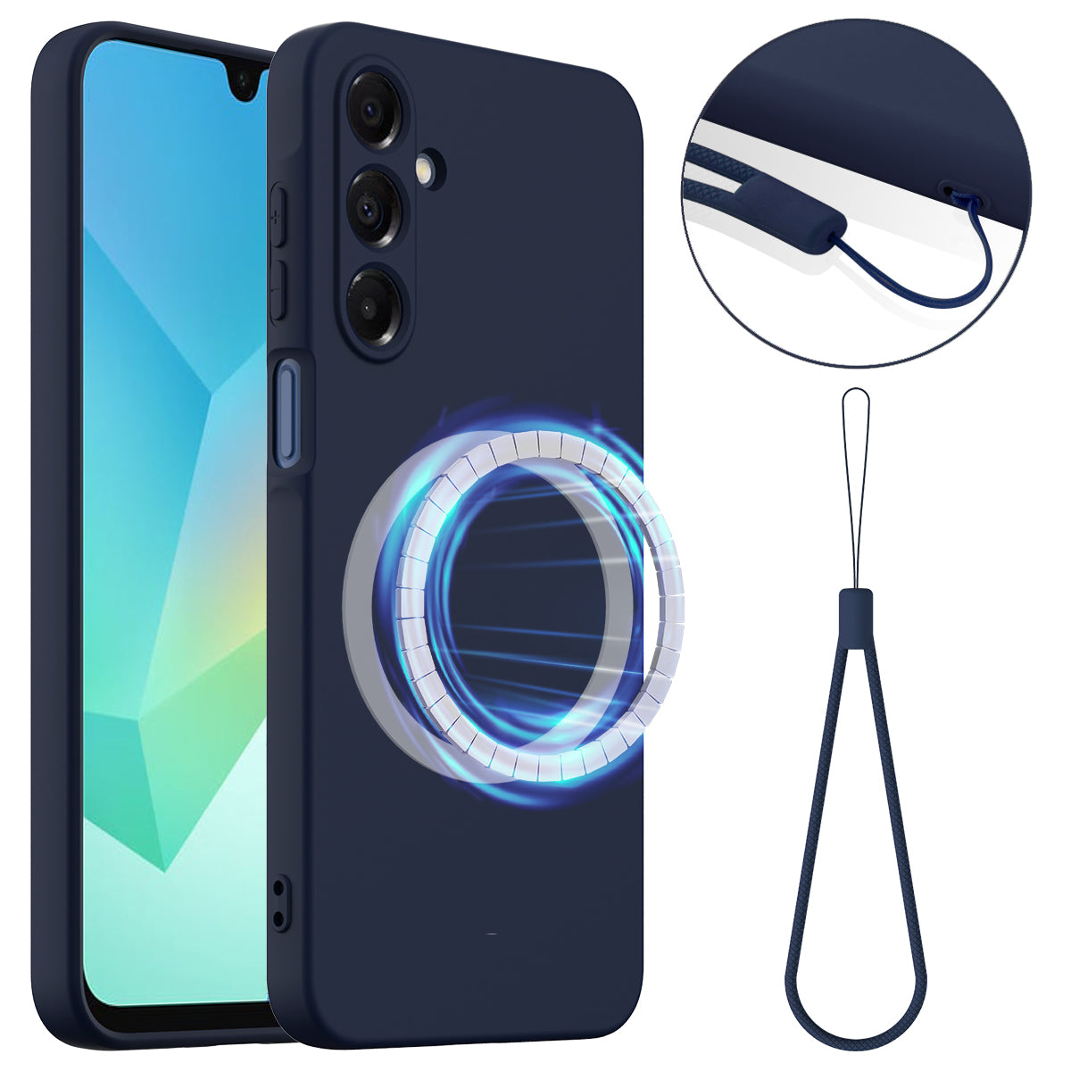 For Samsung Galaxy A15 5G / Galaxy A15 4G Case Compatible with MagSafe Anti-Drop Liquid Silicone Phone Cover