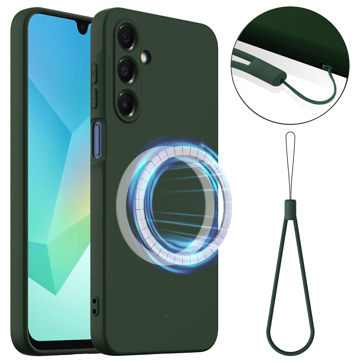 For Samsung Galaxy A15 5G / Galaxy A15 4G Case Compatible with MagSafe Anti-Drop Liquid Silicone Phone Cover