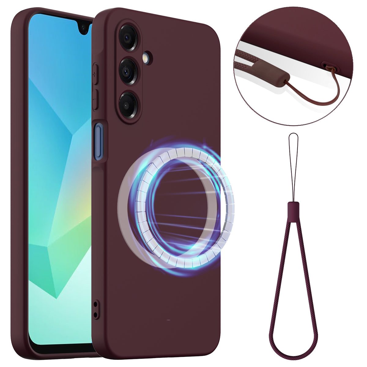 For Samsung Galaxy A15 5G / Galaxy A15 4G Case Compatible with MagSafe Anti-Drop Liquid Silicone Phone Cover