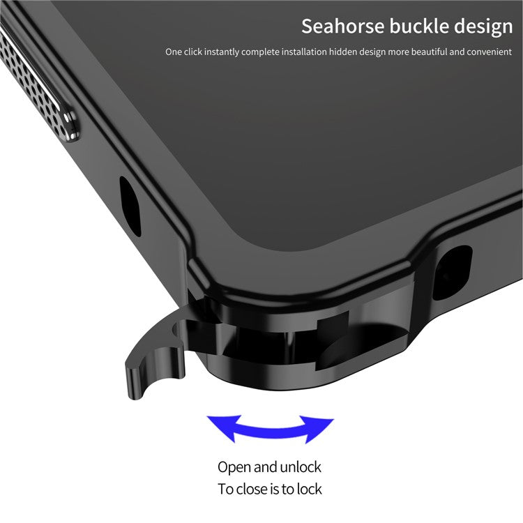 For Samsung Galaxy S23 Ultra Bumper Cases Metal Frame Heat Dissipation Cover with Camera Lens Protector