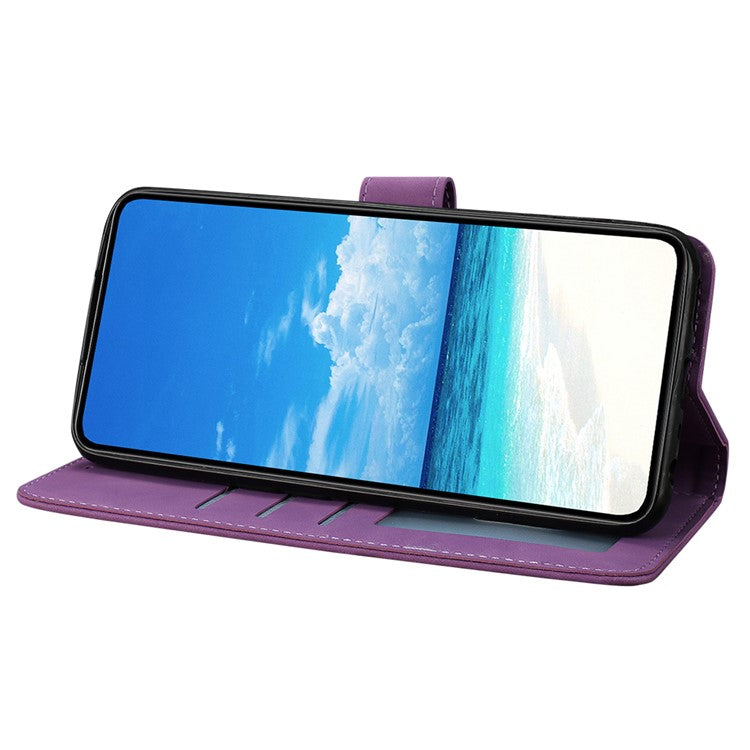 For Samsung Galaxy A55 5G Case Butterfly Flower Imprinted PU Leather Wallet Stand Phone Cover