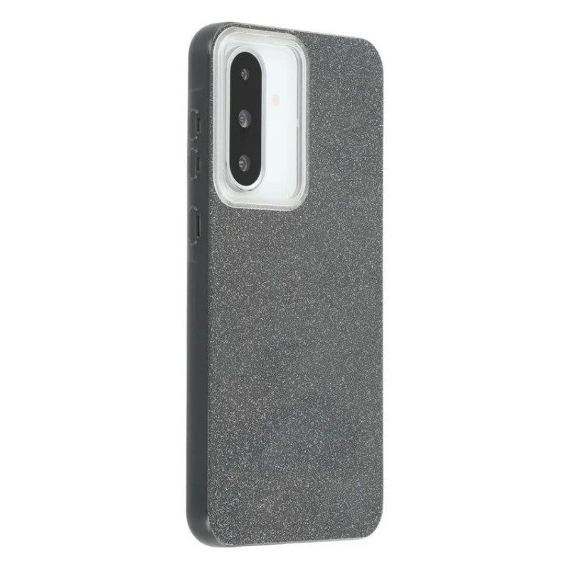 For Samsung Galaxy A35 5G Glitter Case WANLONFENG XL2 Series IMD TPU Phone Cover with Tempered Glass Film