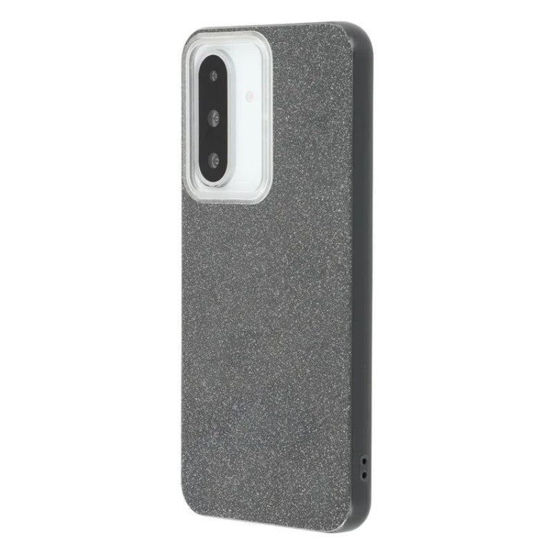 For Samsung Galaxy A35 5G Glitter Case WANLONFENG XL2 Series IMD TPU Phone Cover with Tempered Glass Film